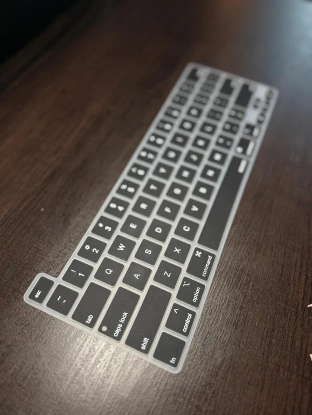 Mosiso Silicone MacBook Keyboard Cover Black Clear Mac Layout